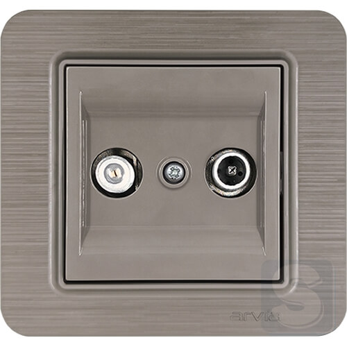 Розетка двойная TV (TV+SAT) концевая Arvia Electric Lavin Медь (21 28 4010 290)